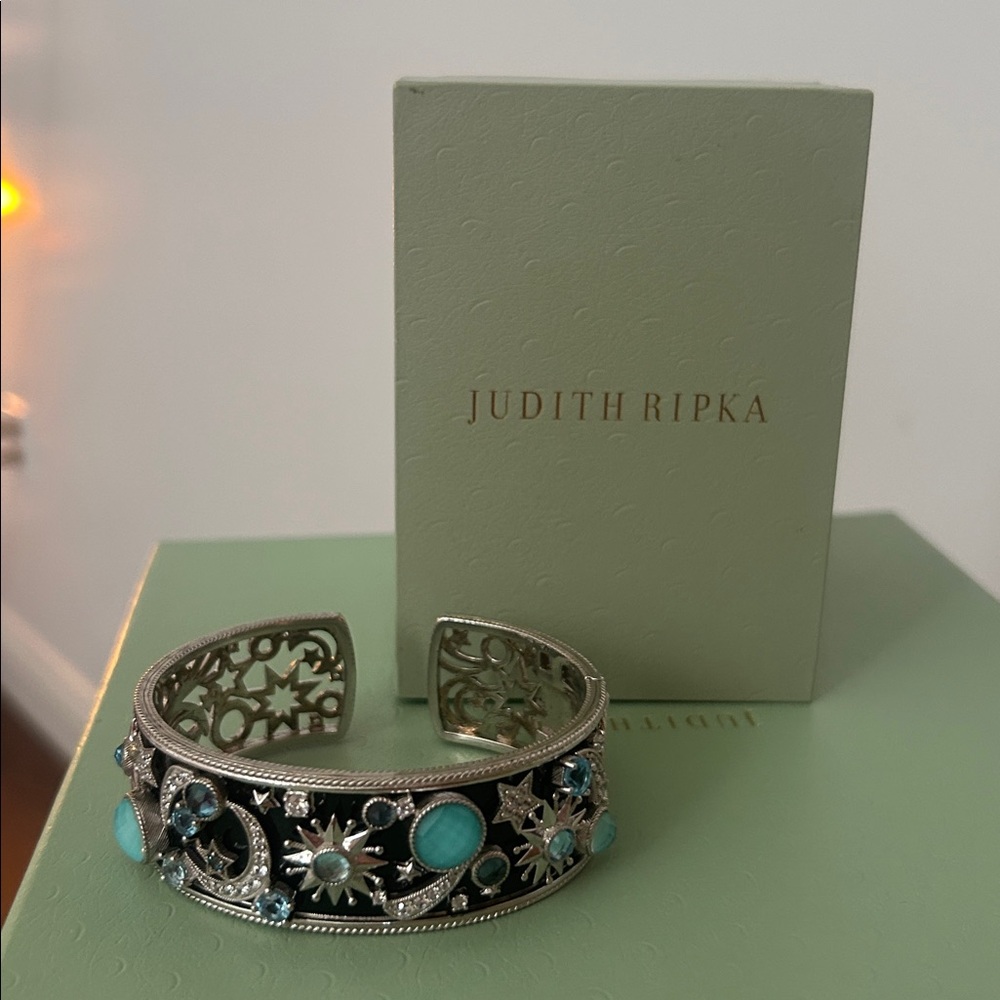 Judith Ripka Silver Bracelet with Blue Accents - Picture 4 of 5